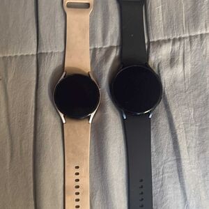 Elegant Black and Tan Smartwatch Duo